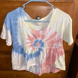 American Eagle Tie Dye Hi Low Shirt Size XS